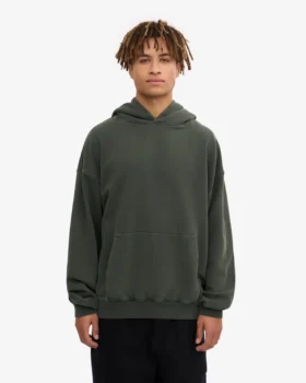 Sudadera con capucha oversize de algodón orgánico – Bosque de medianoche