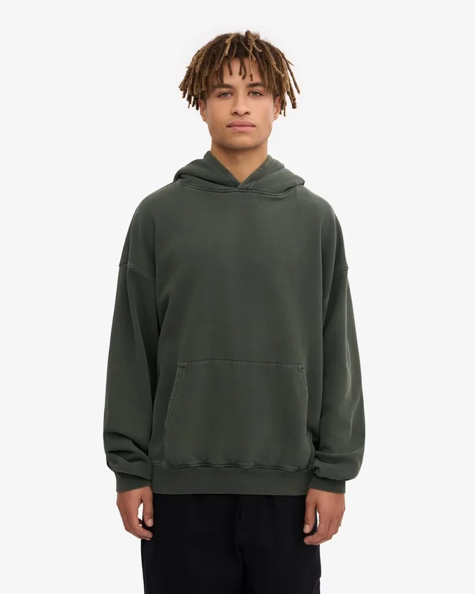 Sudadera con capucha oversize de algodón orgánico - Bosque de medianoche