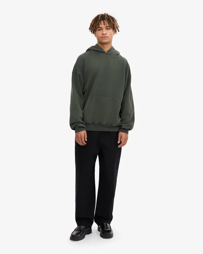 Sudadera con capucha oversize de algodón orgánico - Bosque de medianoche