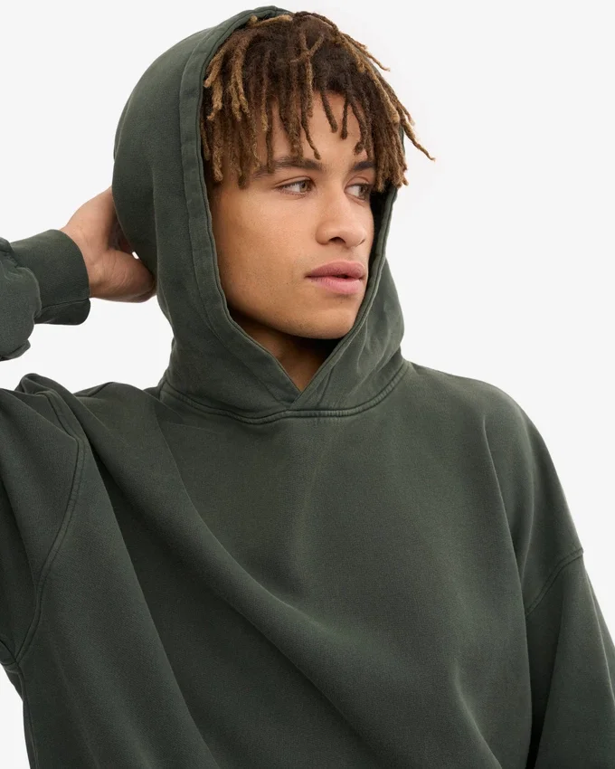 Sudadera con capucha oversize de algodón orgánico - Bosque de medianoche