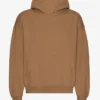 Sudadera con capucha oversize de algodón orgánico - Camello del Sáhara