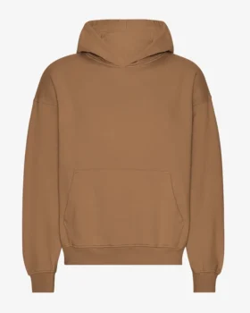 Sudadera con capucha oversize de algodón orgánico - Camello del Sáhara