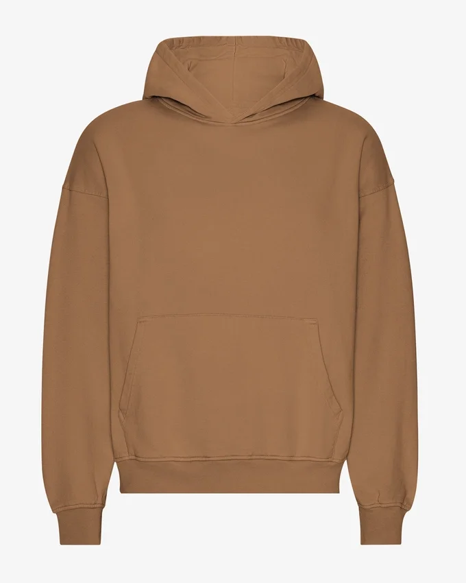 Sudadera con capucha oversize de algodón orgánico - Camello del Sáhara