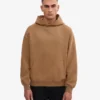 Sudadera con capucha oversize de algodón orgánico - Camello del Sáhara