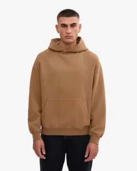 Sudadera con capucha oversize de algodón orgánico – Camello del Sáhara