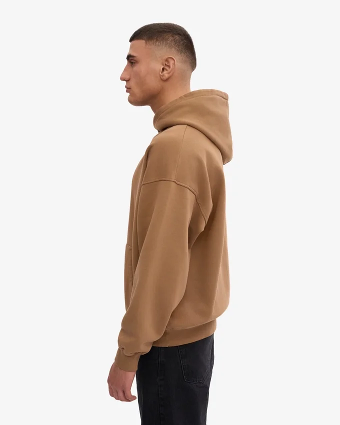 Sudadera con capucha oversize de algodón orgánico - Camello del Sáhara