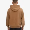 Sudadera con capucha oversize de algodón orgánico - Camello del Sáhara
