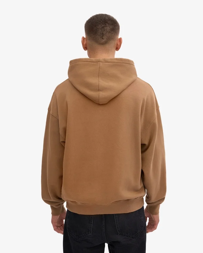 Sudadera con capucha oversize de algodón orgánico - Camello del Sáhara