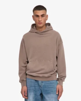 Sudadera con capucha oversize de algodón orgánico – Caqui descolorido