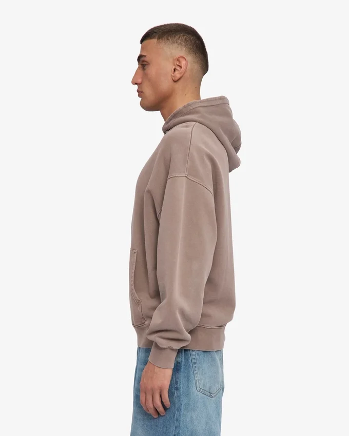 Sudadera con capucha oversize de algodón orgánico - Caqui descolorido