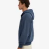 Sudadera con capucha oversize de algodón orgánico con cremallera - Azul petróleo