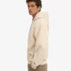 Sudadera con capucha oversize de algodón orgánico con cremallera - Blanco marfil
