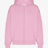 Sudadera con capucha oversize de algodón orgánico con cremallera - Flor de cerezo