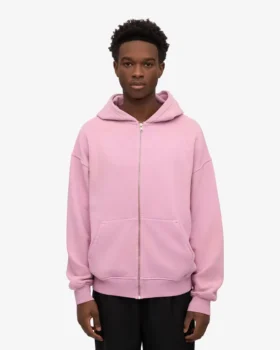 Sudadera con capucha oversize de algodón orgánico con cremallera – Flor de cerezo