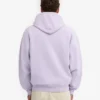 Sudadera con capucha oversize de algodón orgánico con cremallera - Lavanda suave