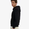 Sudadera con capucha oversize de algodón orgánico con cremallera - Negro intenso