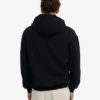 Sudadera con capucha oversize de algodón orgánico con cremallera - Negro intenso