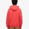 Sudadera con capucha oversize de algodón orgánico con cremallera - Rojo mandarina