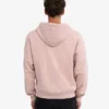 Sudadera con capucha oversize de algodón orgánico con cremallera - Rosa descolorido