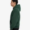 Sudadera con capucha oversize de algodón orgánico con cremallera - Verde esmeralda