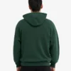 Sudadera con capucha oversize de algodón orgánico con cremallera - Verde esmeralda