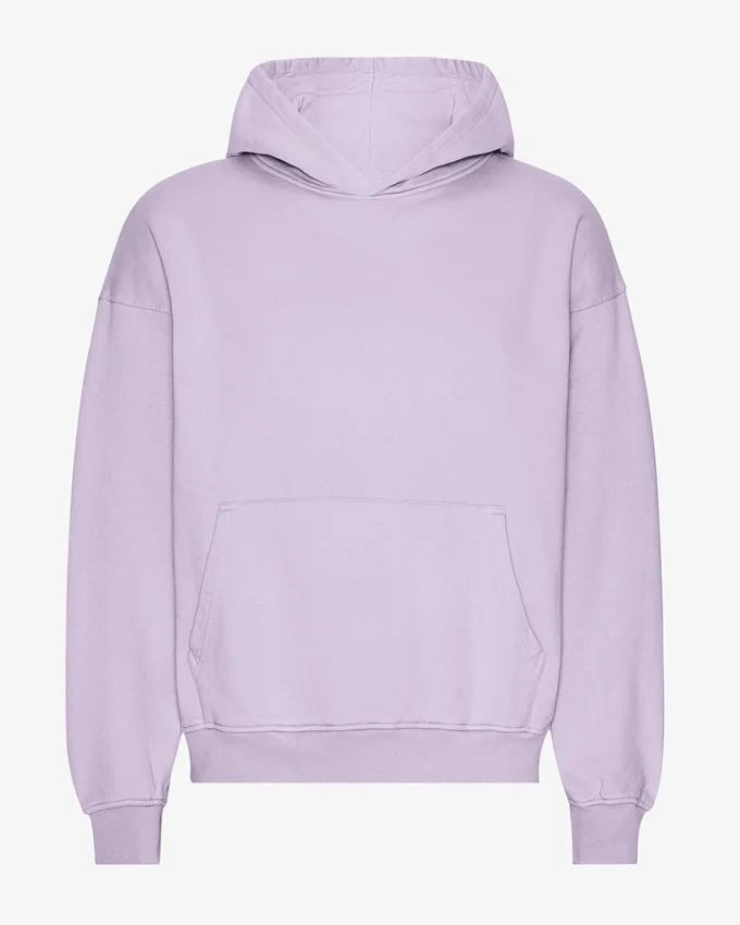 Sudadera con capucha oversize de algodón orgánico - Lavanda suave