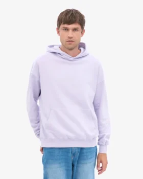 Sudadera con capucha oversize de algodón orgánico – Lavanda suave