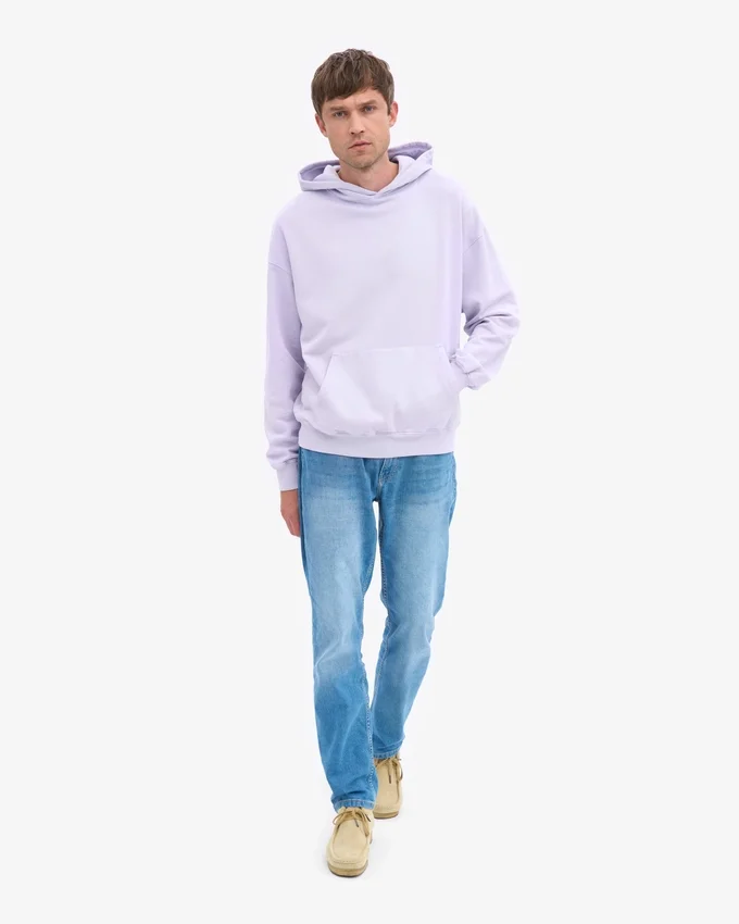 Sudadera con capucha oversize de algodón orgánico - Lavanda suave