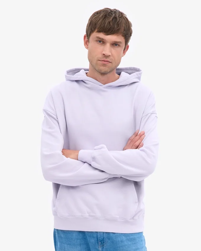 Sudadera con capucha oversize de algodón orgánico - Lavanda suave