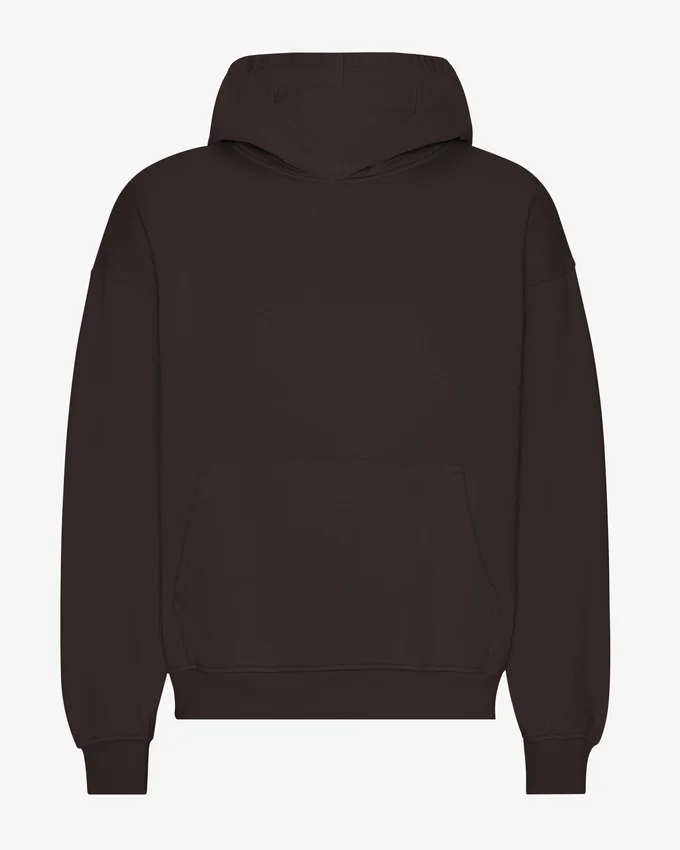 Sudadera con capucha oversize de algodón orgánico - Marrón café