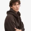 Sudadera con capucha oversize de algodón orgánico - Marrón café