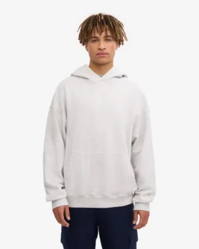 Sudadera con capucha oversize de algodón orgánico – Mezcla de colores nieve