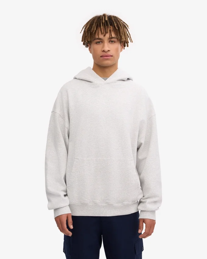 Sudadera con capucha oversize de algodón orgánico - Mezcla de colores nieve