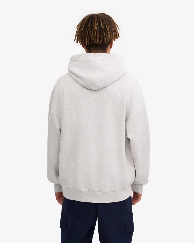 Sudadera con capucha oversize de algodón orgánico - Mezcla de colores nieve