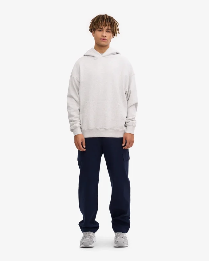 Sudadera con capucha oversize de algodón orgánico - Mezcla de colores nieve