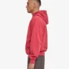 Sudadera con capucha oversize de algodón orgánico - Rojo descolorido