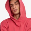 Sudadera con capucha oversize de algodón orgánico - Rojo descolorido