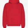 Sudadera con capucha oversize de algodón orgánico - Rojo escarlata