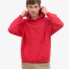 Sudadera con capucha oversize de algodón orgánico - Rojo escarlata