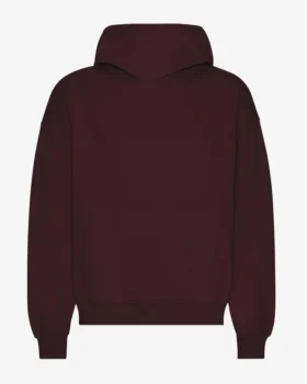 Sudadera con capucha oversize de algodón orgánico - Rojo sangre