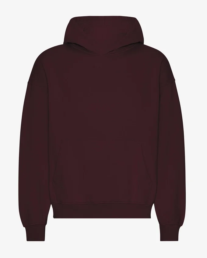 Sudadera con capucha oversize de algodón orgánico - Rojo sangre