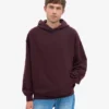 Sudadera con capucha oversize de algodón orgánico - Rojo sangre