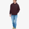 Sudadera con capucha oversize de algodón orgánico - Rojo sangre