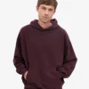 Sudadera con capucha oversize de algodón orgánico - Rojo sangre