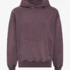 Sudadera con capucha oversize de algodón orgánico - Uva descolorida