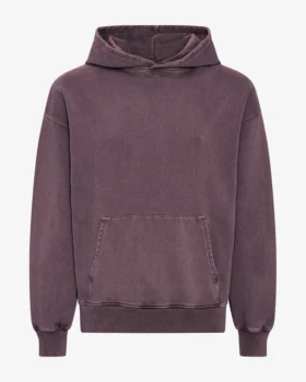 Sudadera con capucha oversize de algodón orgánico - Uva descolorida