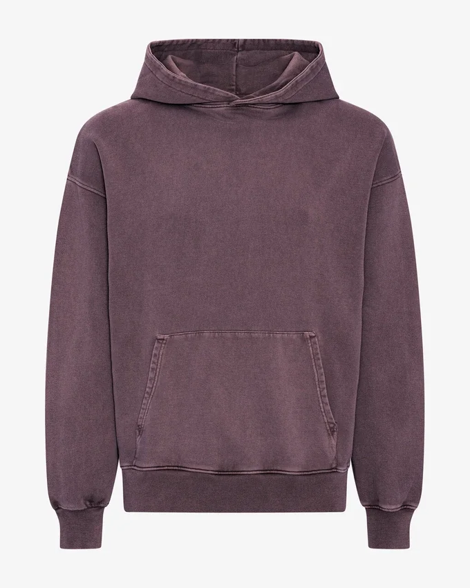 Sudadera con capucha oversize de algodón orgánico - Uva descolorida