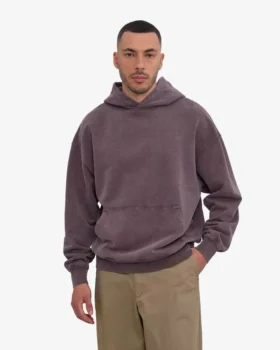 Sudadera con capucha oversize de algodón orgánico – Uva descolorida