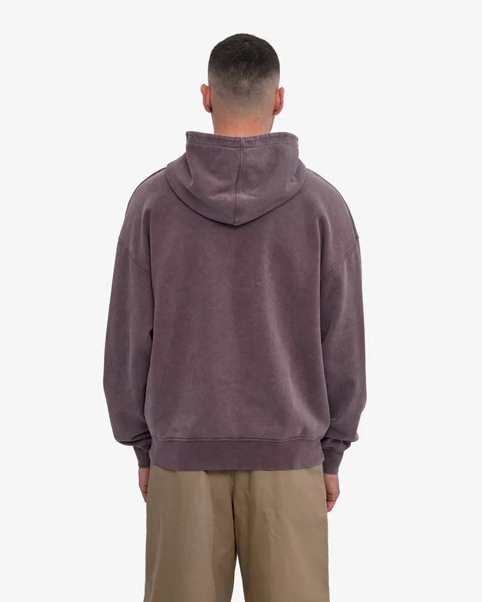 Sudadera con capucha oversize de algodón orgánico - Uva descolorida