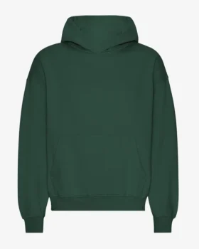 Sudadera con capucha oversize de algodón orgánico - Verde esmeralda